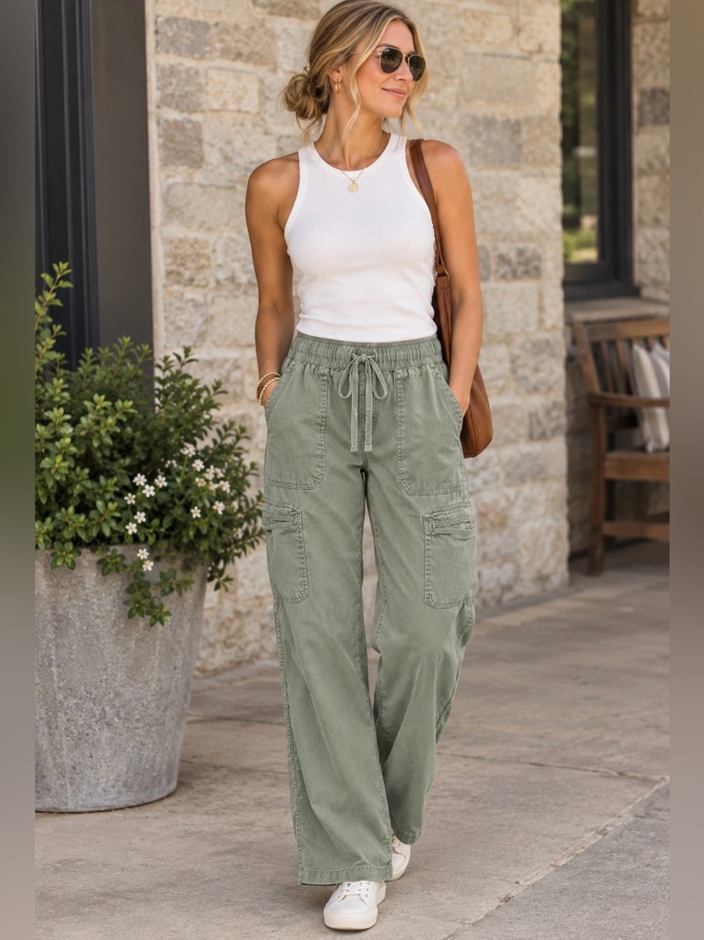 Cargo Pants Sage Green Sz M